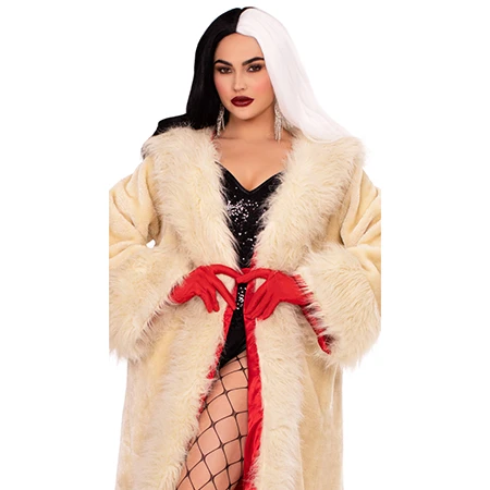 VILLAINESS SATIN LINED FAUX FUR COAT suppliers